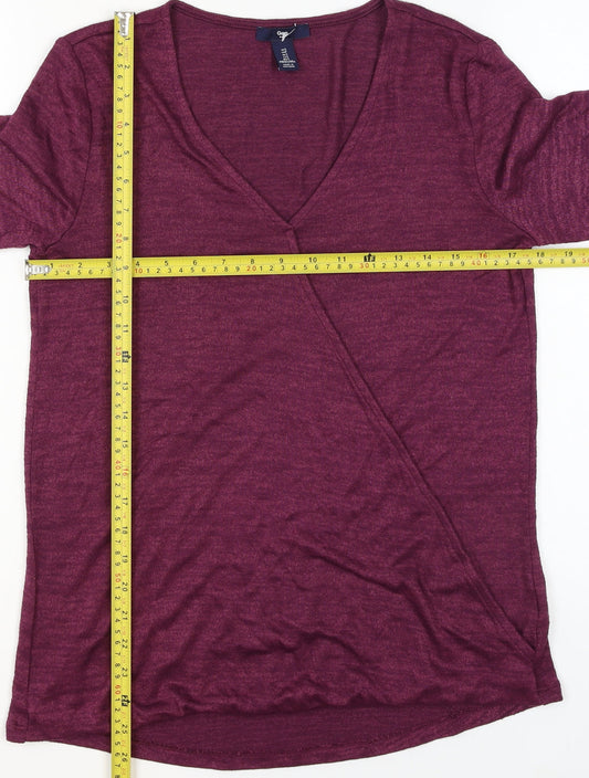 Womens UK Size S Gap Purple Wrap T-Shirt
