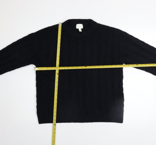 Womens UK Size 8 H&M Black Pullover Jumper