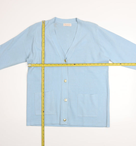 Womens UK Size 18/20 Daxon Blue Cardigan Jumper