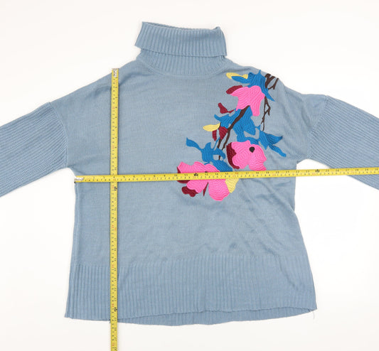 Womens UK Size 10 Lost Ink Blue Pullover Jumper