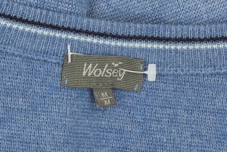 Mens UK Size M Wolsey Blue Pullover Jumper