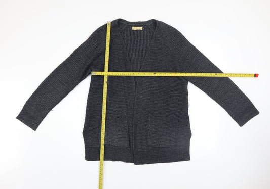 Womens UK Size 12 Fat Face Grey Cardigan Jumper