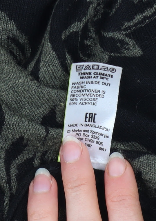 Womens UK Size M Marks and Spencer Black Pullover Jumper
