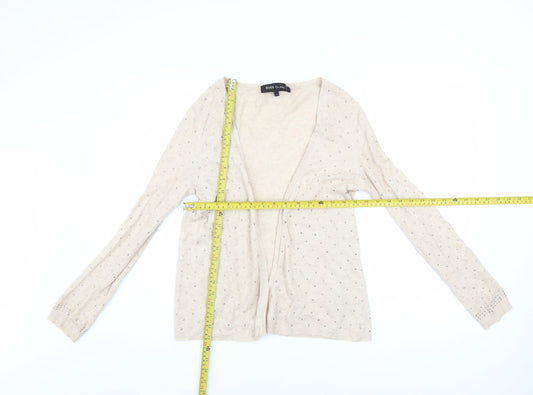 Womens UK Size 6 River Island Beige Cardigan Jumper