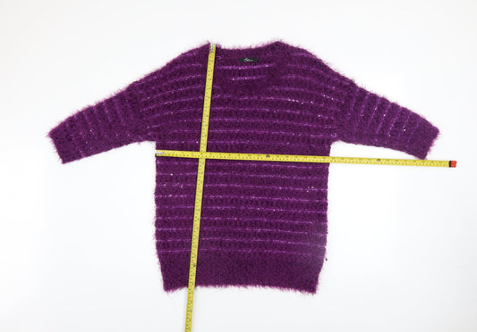 Womens UK Size S BM Collection Purple Pullover Jumper
