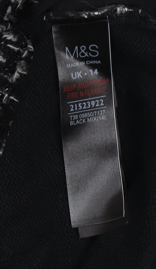 Womens UK Size 14 Marks and Spencer Black Pullover Jumper