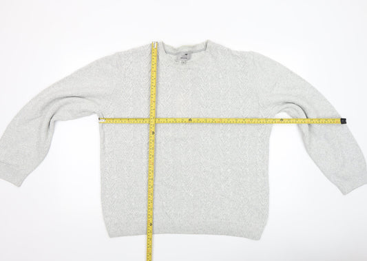 Mens UK Size XL Marks and Spencer Grey Pullover Jumper
