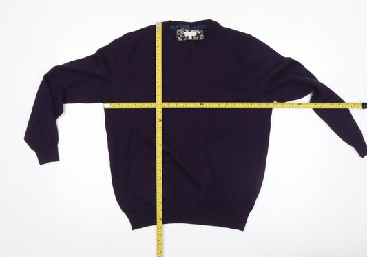 Mens UK Size L River Island Purple Pullover Jumper