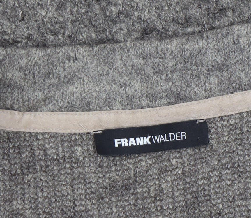 Womens UK Size 14 FRANK WALDER Grey Cardigan Jumper