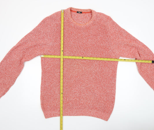Mens UK Size L Cotton Traders Orange Pullover Jumper