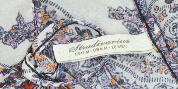 Womens UK Size 12 Stradivarius Multicoloured Tunic Blouse