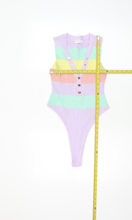 Womens UK Size L Quiz One-Piece Multicoloured Bodysuit