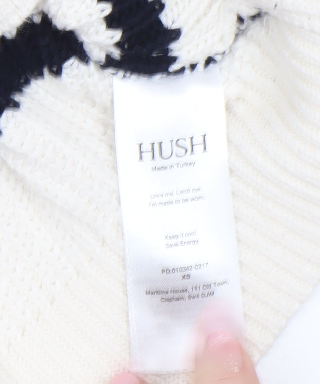 Womens UK Size XS Hush White Pullover Jumper