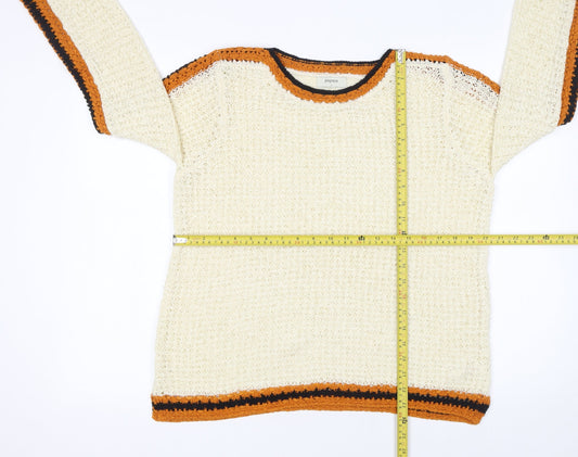 Womens UK Size L Papaya Ivory Pullover Jumper