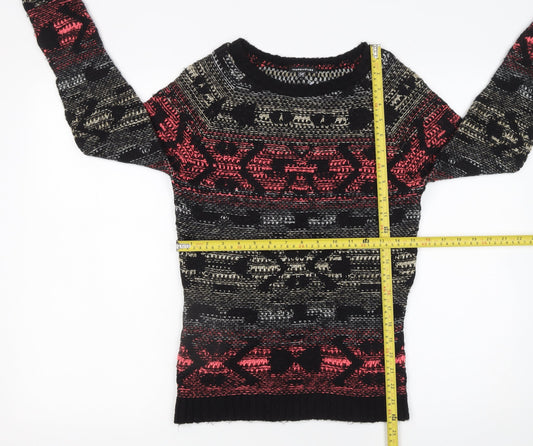 Womens UK Size 6 Warehouse Black Pullover Jumper