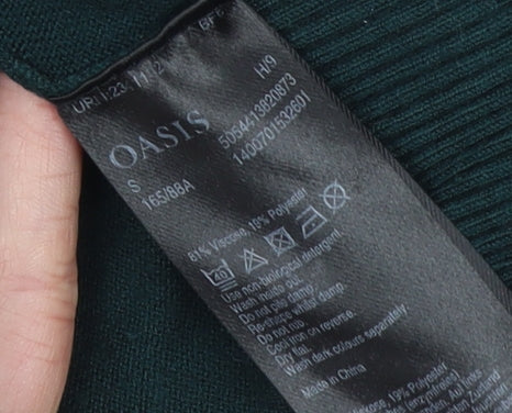 Womens UK Size S Oasis Green Pullover Jumper