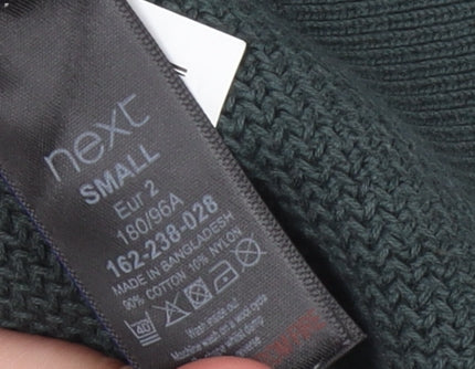 Mens UK Size S NEXT Green Pullover Jumper