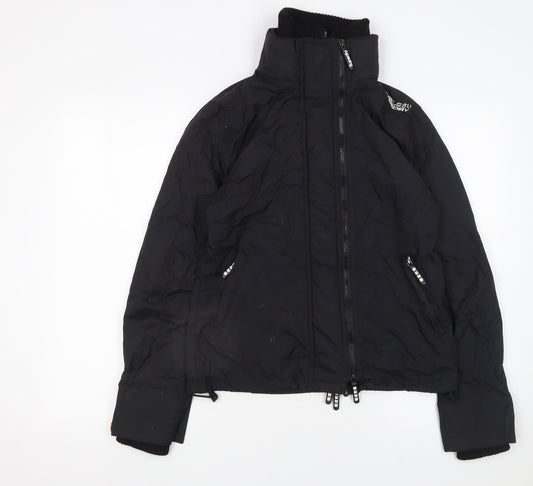 Womens UK Size L Superdry Black Puffer Jacket
