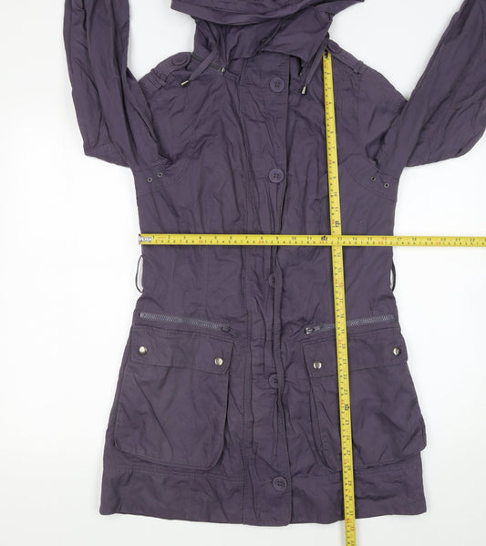 Womens UK Size S Marks and Spencer Purple Parka Coat