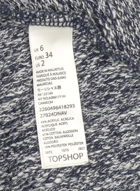 Womens UK Size 6 Topshop A-Line Knit Skirt