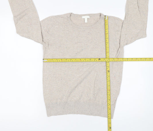 Womens UK Size S H&M Beige Pullover Jumper