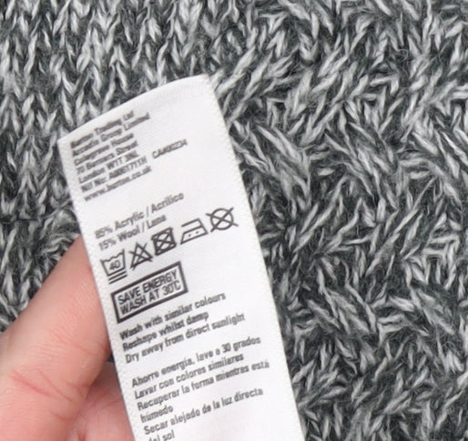 Mens UK Size S Burton Menswear London Grey Pullover Jumper