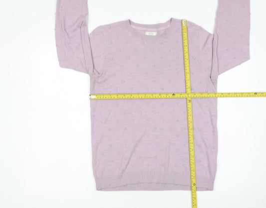 Womens UK Size 12 Fat Face Purple Pullover Jumper