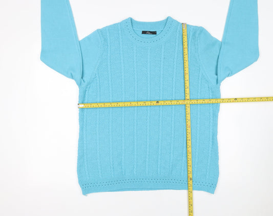 Womens UK Size L BM Collection Blue Pullover Jumper