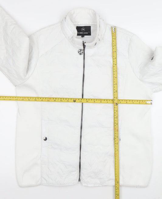 Womens UK Size 12 Normann White Quilted Coat