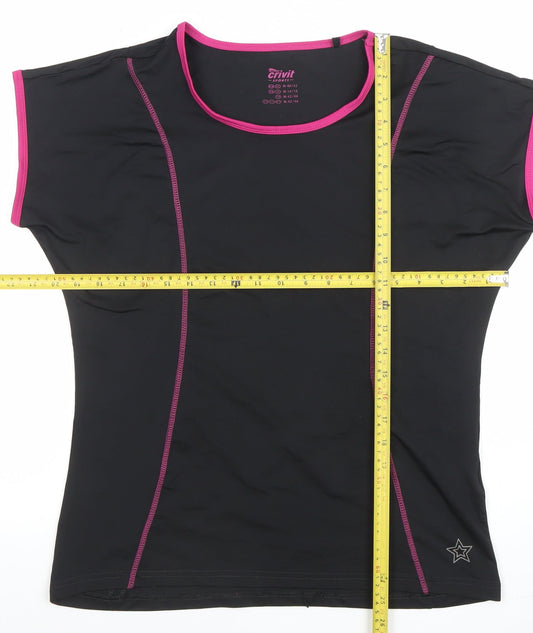 Unisex Adults UK Size M Crivit Black Gym & Training Running & Jogging Yoga Cycli