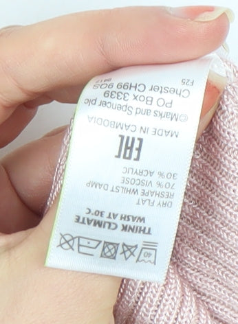 Womens UK Size 16 Marks and Spencer Pink Pullover Jumper