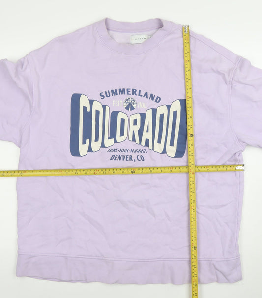Topman Men's Purple Colorado Graphic Relaxed Fit T-Shirt Size M