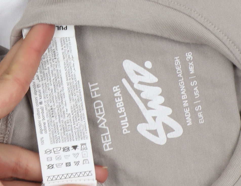 Mens UK Size S Pull&Bear Beige T-Shirt