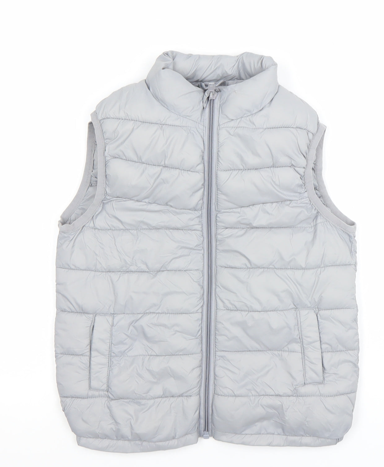 Additional view of Dunnes boys’ grey quilted nylon zip bodywarmer 6-7 years