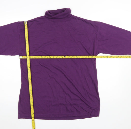 Womens UK Size L Nuggets Fashions Purple Basic T-Shirt