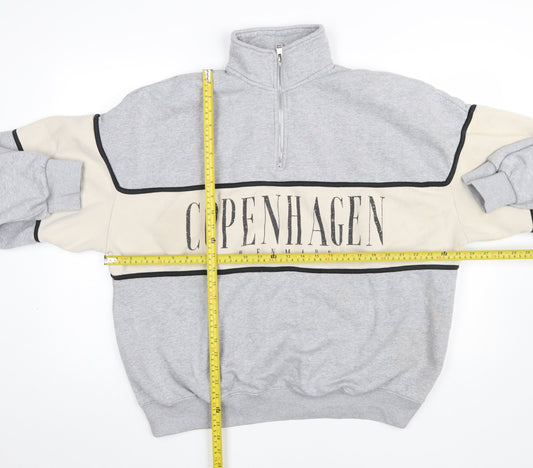 Womens UK Size 12 Bershka Grey Pullover Sweatshirt