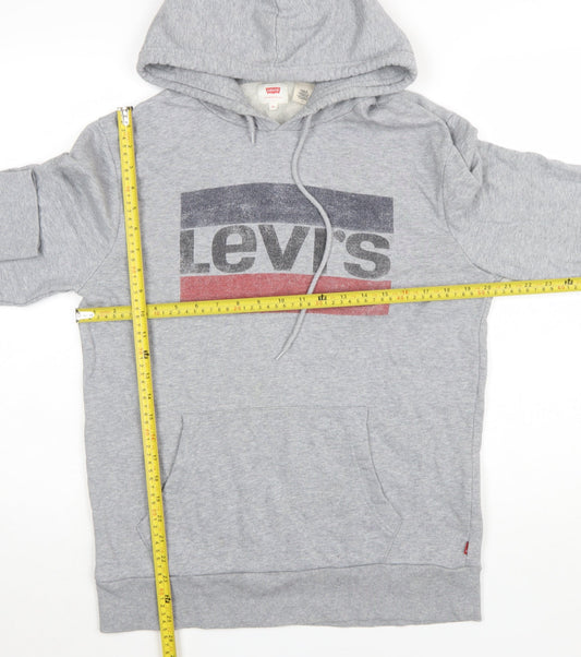 Mens UK Size M Levi's Grey Pullover Hoodie