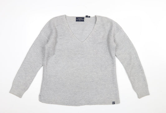Womens UK Size 10 Superdry Grey Pullover Jumper
