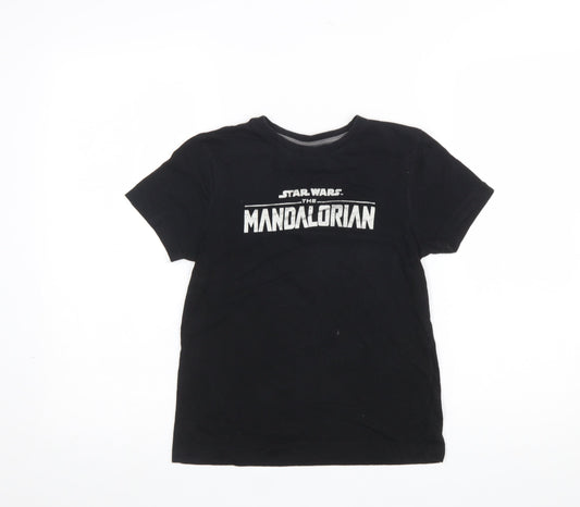 Boys UK Size 8-9 Years Primark Black Basic T-Shirt