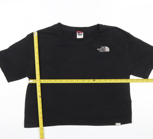 Womens UK Size S The North Face Black Cropped T-Shirt
