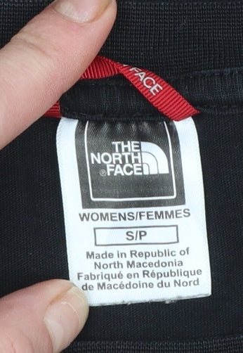 Womens UK Size S The North Face Black Cropped T-Shirt