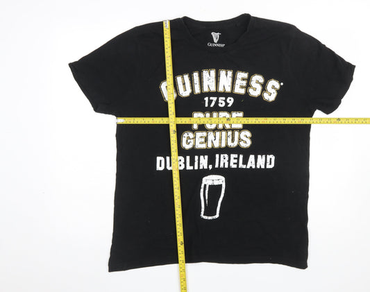 Mens UK Size L Guinness Black T-Shirt