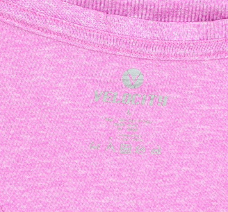 Womens UK Size S Velocity Pink Gym & Training Running & Jogging Yoga T-Shirt
