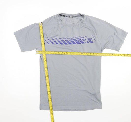 Mens UK Size S Under armour Grey Running & Jogging Gym & Training CrossFit T-Shi