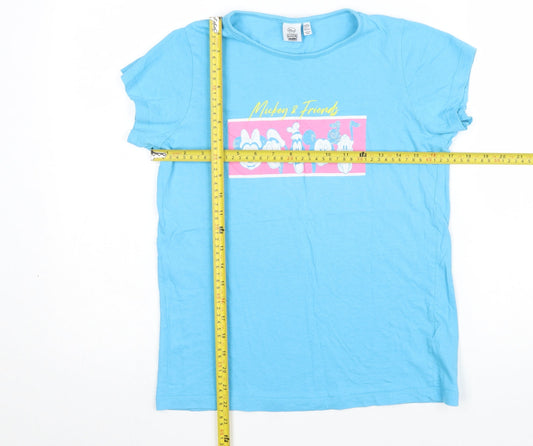 Girls UK Size 11-12 Years Primark Blue Basic T-Shirt
