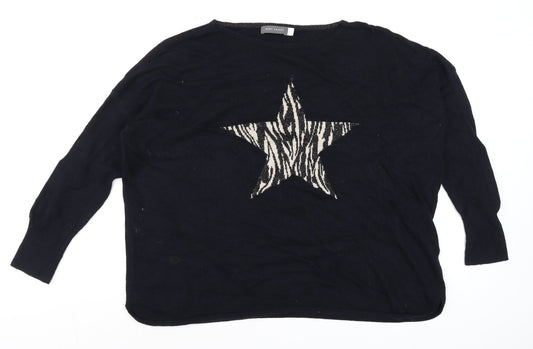 Womens UK Size XS Mint Velvet Black Jersey T-Shirt