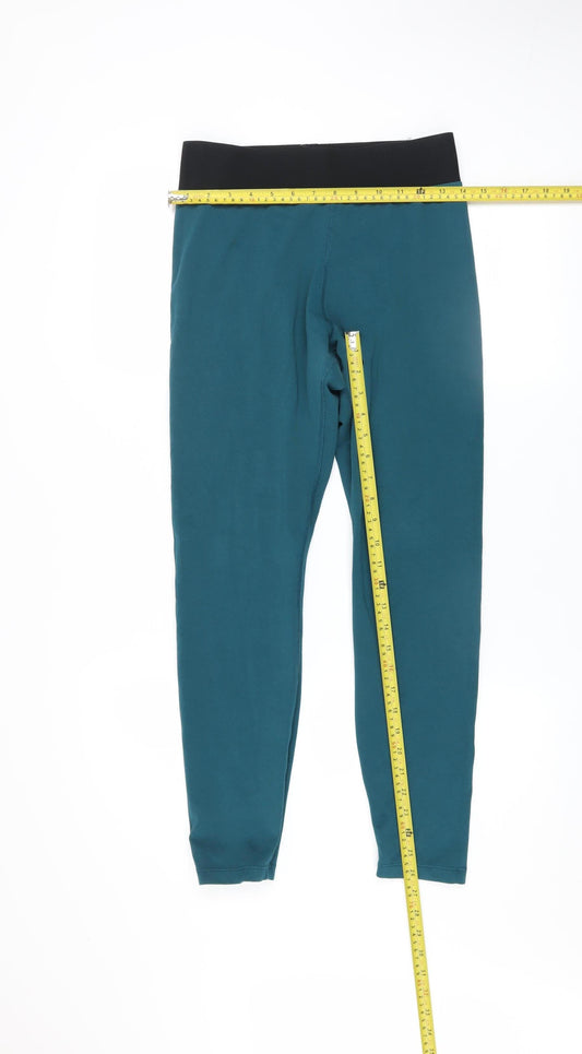 Womens UK Size M Nike Slim Fit Leggings Blue Leggings