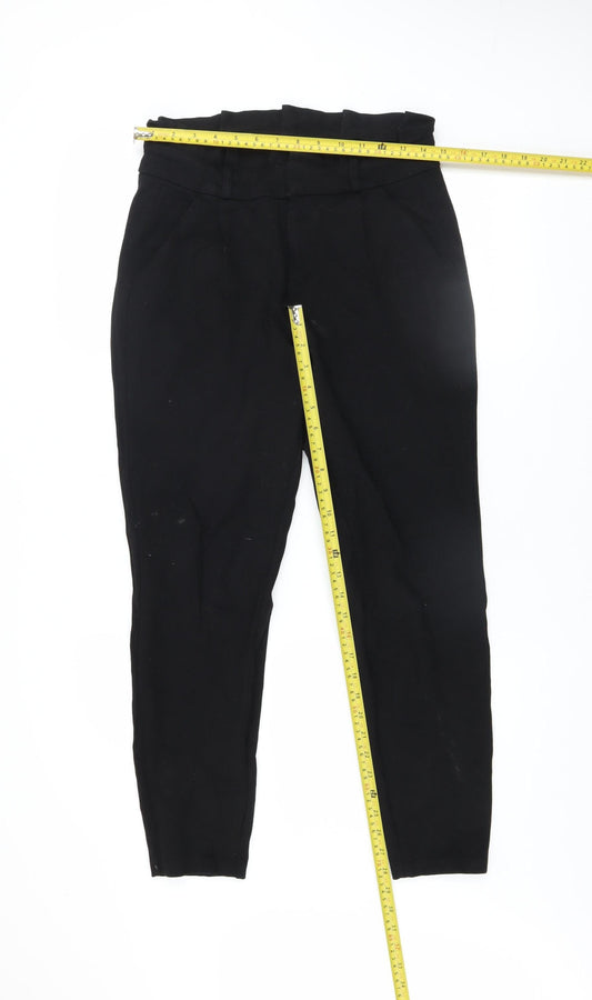 Womens UK Size S VERO MODA Slim Fit BusinessCasualWorkwear Black Trousers