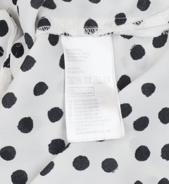 Womens UK Size 8 Divided White Basic Blouse