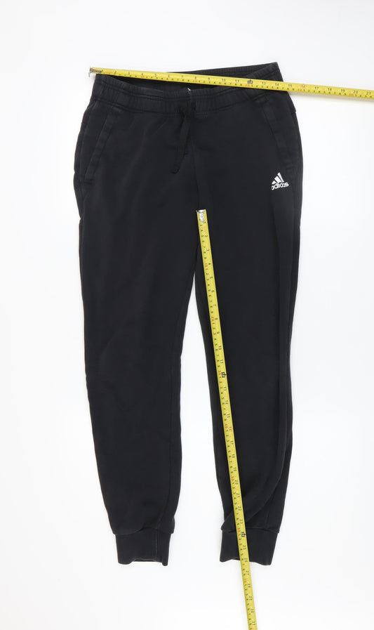 Mens UK Size S adidas Regular Fit Jogger Black Trousers
